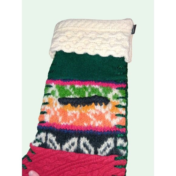 BaaBaaZuzu Handmade One of a kind Wool Knit Christmas Stockings Eco Friendly - Picture 5 of 9